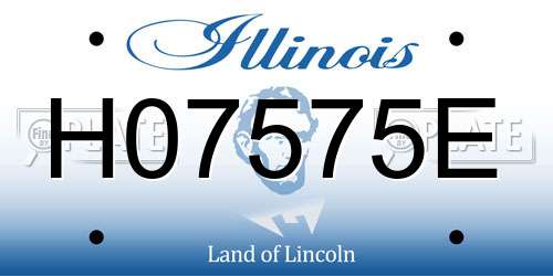 H07575E Illinois License Plate