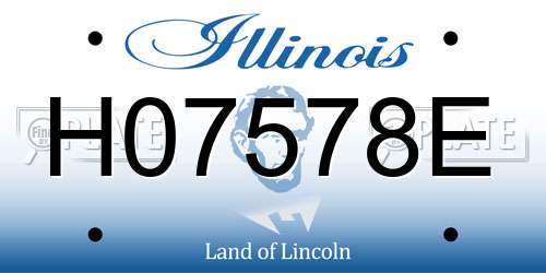 H07578E Illinois License Plate