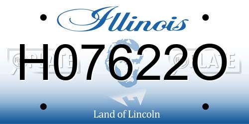 H07622O Illinois License Plate