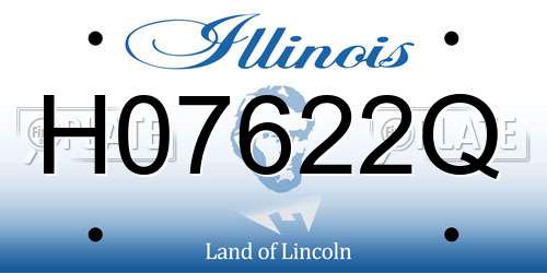 H07622Q Illinois License Plate
