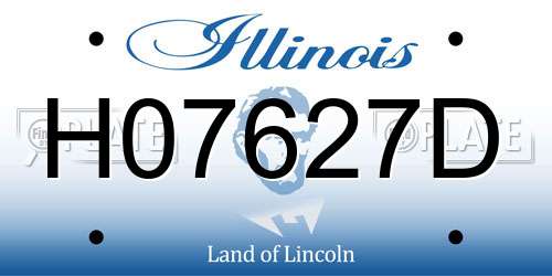 H07627D Illinois License Plate