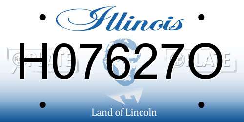 H07627O Illinois License Plate