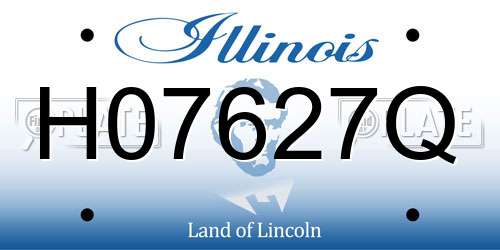 H07627Q Illinois License Plate