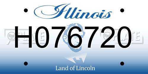 H076720 Illinois License Plate