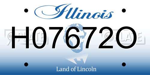 H07672O Illinois License Plate