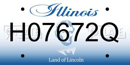 H07672Q Illinois License Plate