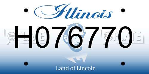 H076770 Illinois License Plate