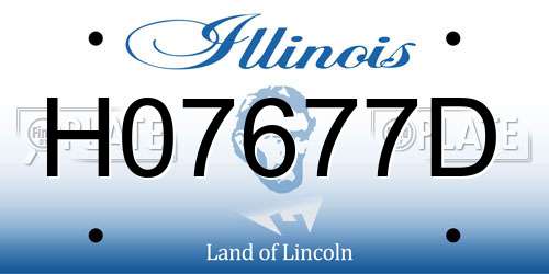 H07677D Illinois License Plate