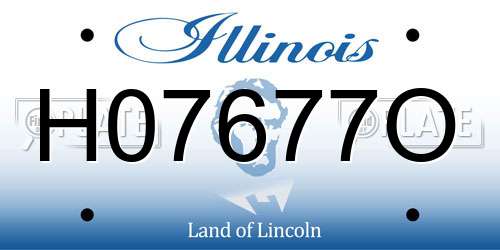 H07677O Illinois License Plate