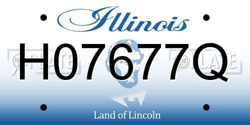 H07677Q Illinois License Plate