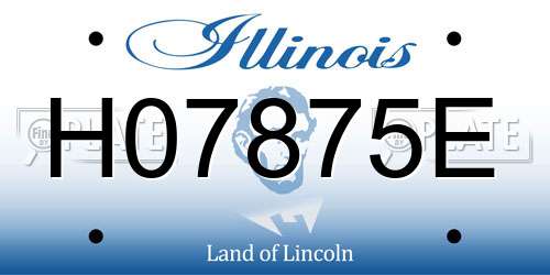 H07875E Illinois License Plate