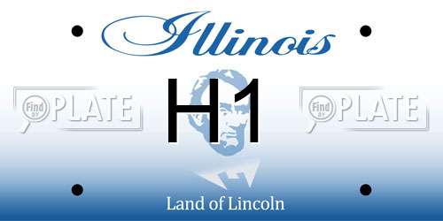 H1 Illinois License Plate