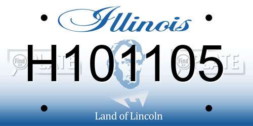 H101105 Illinois License Plate