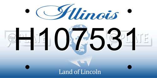 H107531 Illinois License Plate