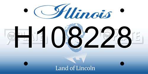 H108228 Illinois License Plate