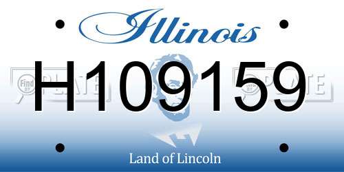 H109159 Illinois License Plate