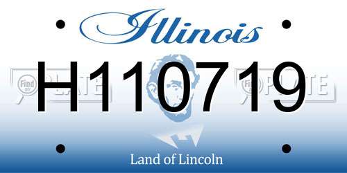 H110719 Illinois License Plate