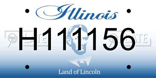 H111156 Illinois License Plate
