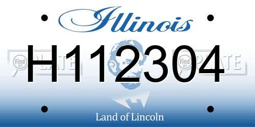 H112304 Illinois License Plate
