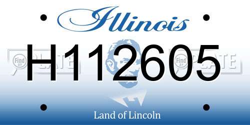 H112605 Illinois License Plate