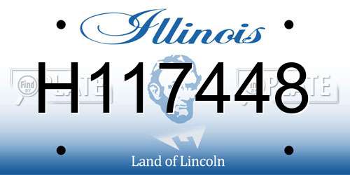 H117448 Illinois License Plate