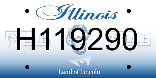 H119290 Illinois License Plate