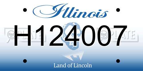 H124007 Illinois License Plate