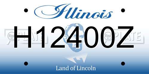 H12400Z Illinois License Plate