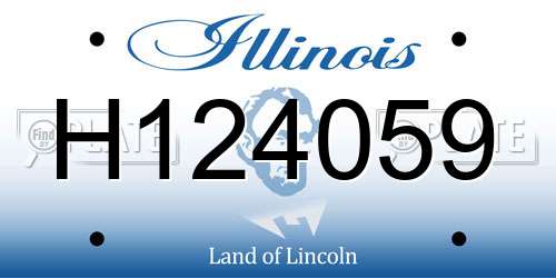 H124059 Illinois License Plate