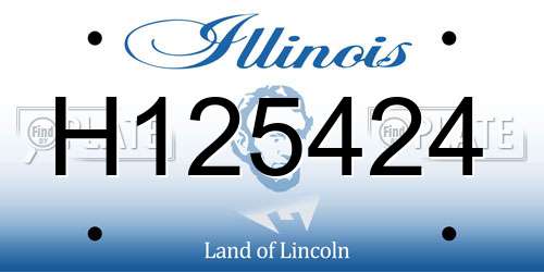 H125424 Illinois License Plate