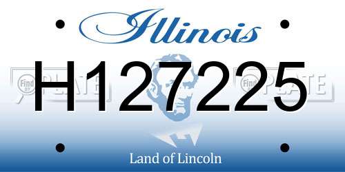H127225 Illinois License Plate