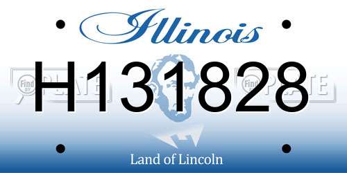 H131828 Illinois License Plate