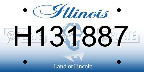 H131887 Illinois License Plate