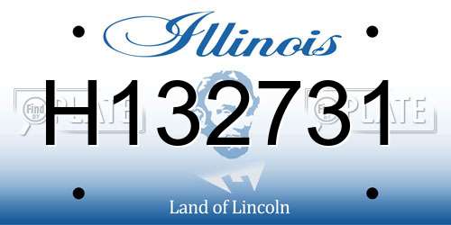 H132731 Illinois License Plate
