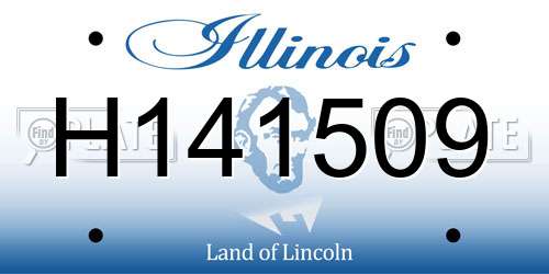 H141509 Illinois License Plate