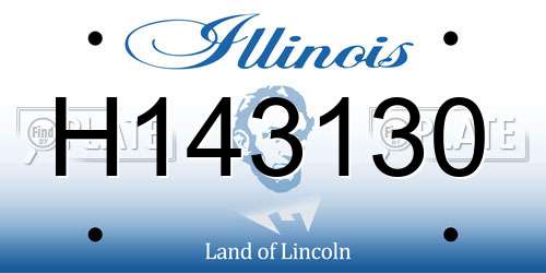 H143130 Illinois License Plate