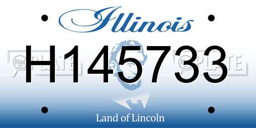 H145733 Illinois License Plate