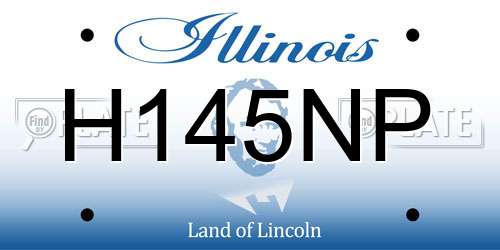 H145NP Illinois License Plate