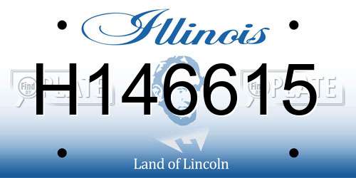 H146615 Illinois License Plate