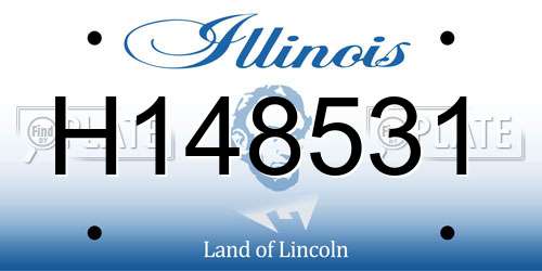 H148531 Illinois License Plate
