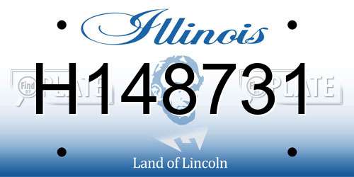 H148731 Illinois License Plate