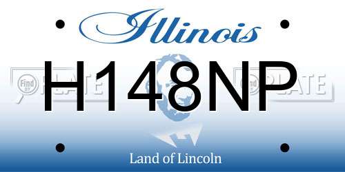 H148NP Illinois License Plate