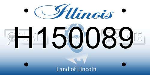 H150089 Illinois License Plate