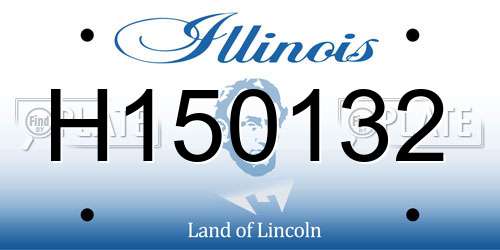 H150132 Illinois License Plate