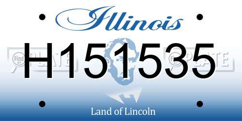 H151535 Illinois License Plate