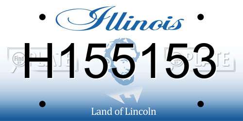 H155153 Illinois License Plate