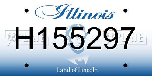H155297 Illinois License Plate