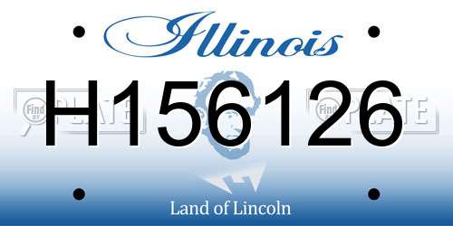 H156126 Illinois License Plate