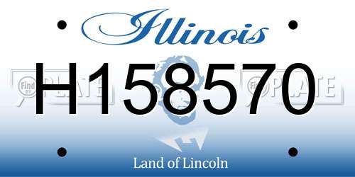 H158570 Illinois License Plate