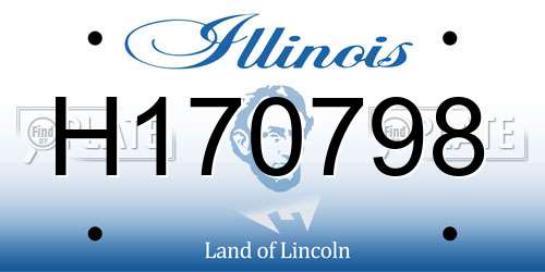 H170798 Illinois License Plate